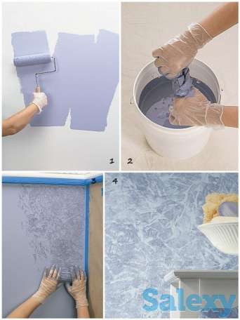 Декоративная покраска стен и потолков, фотография 3