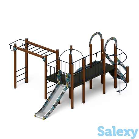 Детский игровой комплекс «навина (техно голубой)» дик 2.09.05-01 h=1200, фотография 1