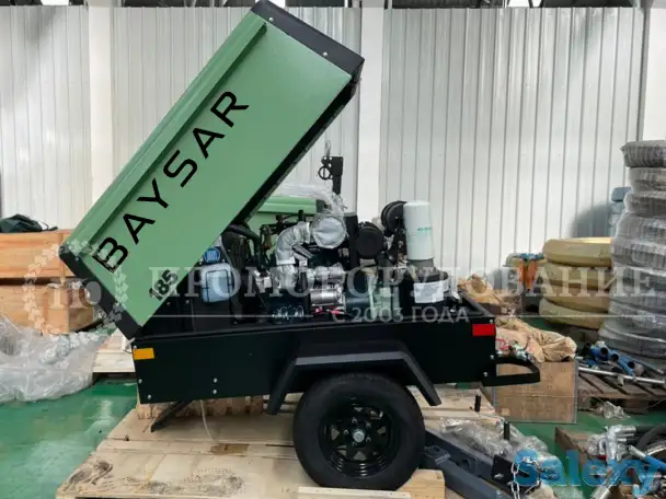 Передвижной дизельный компрессор BAYSAR SLVK185D, фотография 1