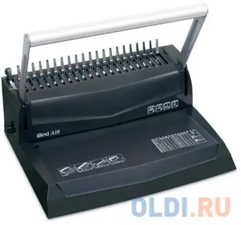 Переплетчик gladwork ibind a15 a4 перфорирует 15 листов сшивает 450 листов, фотография 1