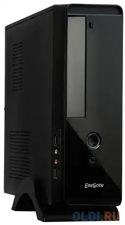 Корпус mini-itx exegate mi-208 450 вт чёрный ex268696rus, фотография 1