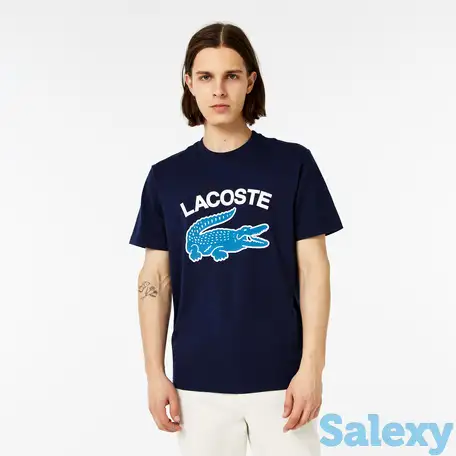 Мужская футболка lacoste regular fit xl с принтом, фотография 1