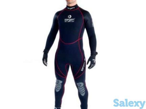 Гидрокостюм sargan nero муж. монокостюм 5 мм красная строчка, фотография 1