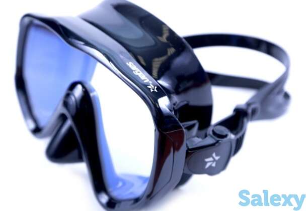 Маска подводная sargan окулятор черная (черный силикон) просветленные линзы, фотография 1