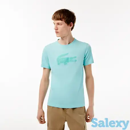 Мужская футболка lacoste с принтом regular fit, фотография 1