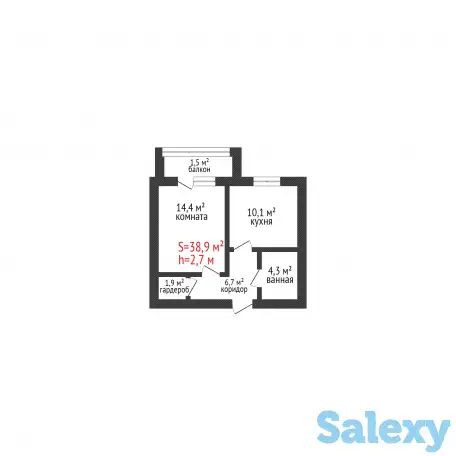 ПРОДАМ 1 комнатную квартиру, фотография 6