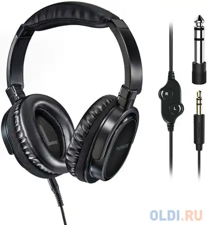 Наушники мониторы thomson hed4508 8м черный проводные (оголовье), фотография 1
