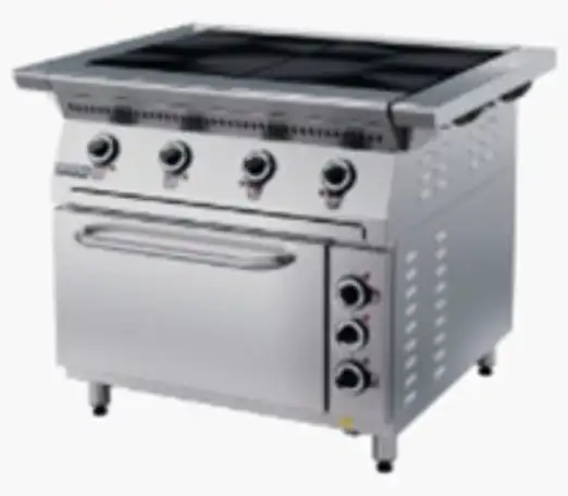 Плита электрическая ПЭ49Ж с духовкой Установка напольная Оснащение духовой шкаф Количество конфорок 4 Размер конфорок, фотография 1