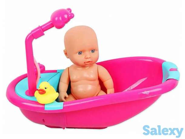 Кукла-пупс с ванной и уточкой, фотография 1