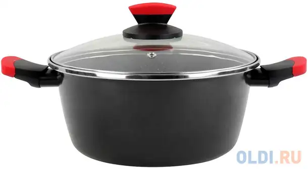 Кастрюля низкая с крышкой vitrinor niger 20, фотография 1