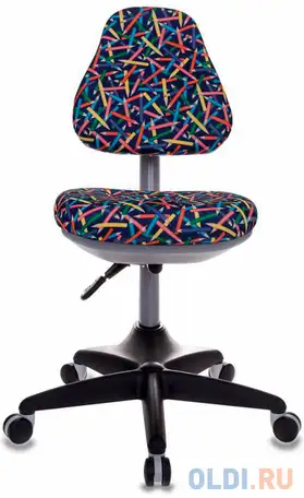 Кресло детское бюрократ kd-2/g/pencil-bl синий карандаши, фотография 1