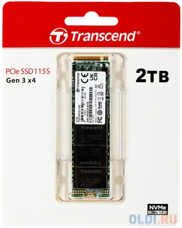 Твердотельный накопитель ssd m.2 transcend 2.0tb mte115s <ts2tmte115s> (pci-e 3.0 x4,, фотография 1