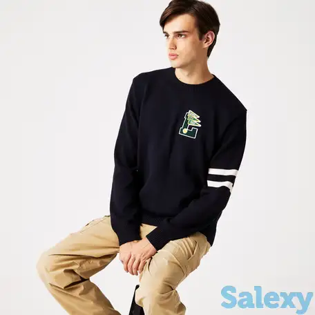 Мужской свитер lacoste  из смеси шерсти и хлопка, фотография 1