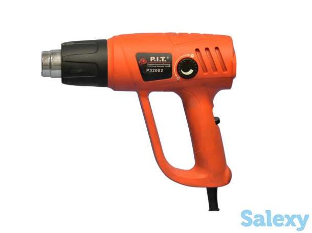 Термопистолет, фен строительный P.I.T 32002 с регулировкой, фотография 3
