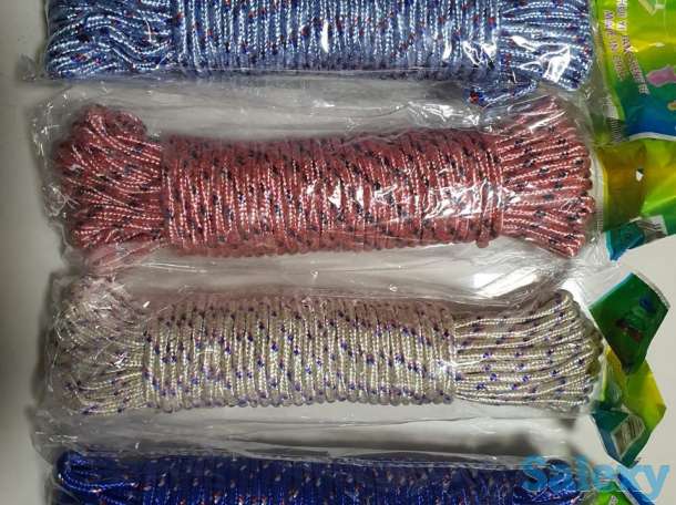 Веревка хозяйственная качественная 20м голубая, фотография 8