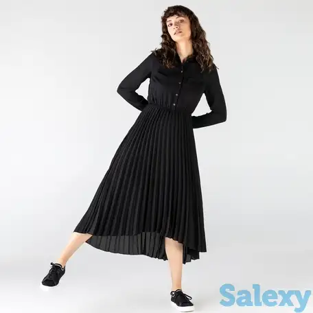 Женское платье lacoste с длинным рукавом и воротником-рубашкой, фотография 1