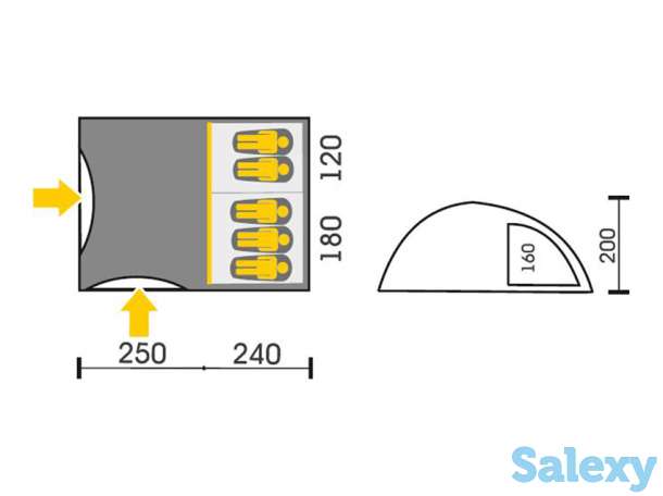 Палатка talberg campi 5 sahara серая, фотография 2