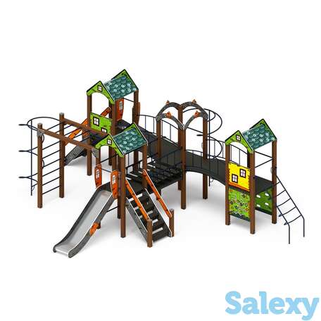 Детский игровой комплекс «дворик детства (город)» дик 2.01.4.02-01 h=1200, фотография 1