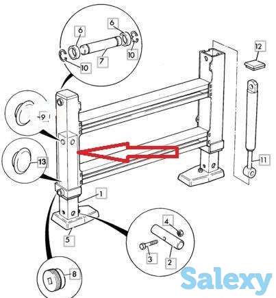Аутригер (выдвижная опора стабилизатора, лапы) на экскаватор, фотография 1