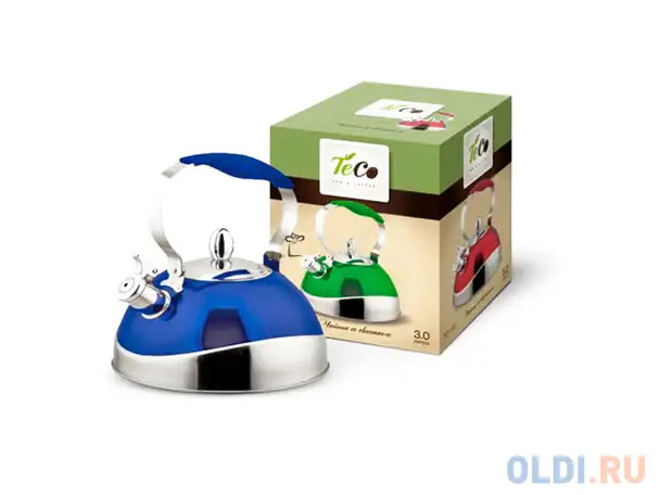 Чайник teco тс-107 3 л нержавеющая сталь цвет в ассортименте, фотография 1