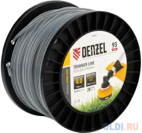 Леска для триммера двухкомпонентная звезда, 4,0мм х 93м, на din катушке, фотография 1
