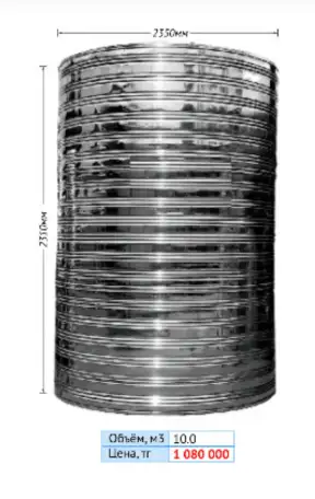 Емкости для питьевой воды из нержавеющей стали от 250 литров, фотография 6
