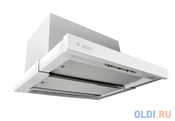 Вытяжка встраиваемая gefest во 4601 к12 белый, фотография 1