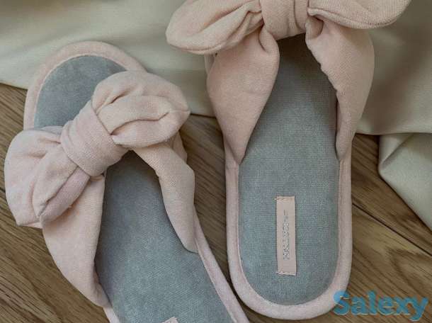 Тапочки атласные, мягкие из плюша, фотография 1