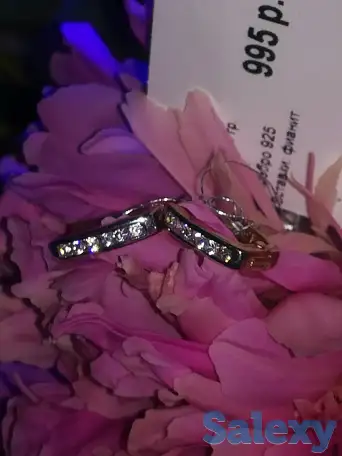 Серёжки серебро 925 проба, фотография 1