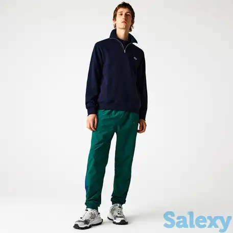 Мужская хлопковая толстовка lacoste с высоким воротом на молнии, фотография 1