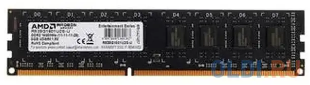 Оперативная память для компьютера amd r538g1601u2sl-u dimm 8gb ddr3l 1600 mhz, фотография 1