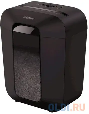 Шредер fellowes powershred lx50 черный (секр.p-4)/перекрестный/9лист./17лтр./скрепки/скобы/пл.карты, фотография 1