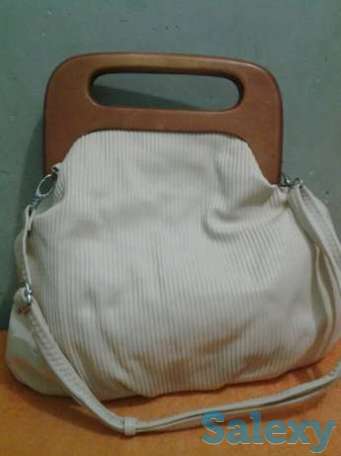 Сумка с деревянной ручкой, фотография 1