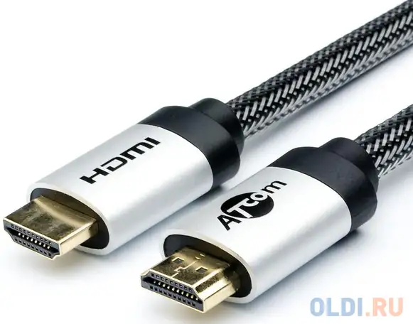 Кабель hdmi 10м atcom at3784 круглый черный, фотография 1