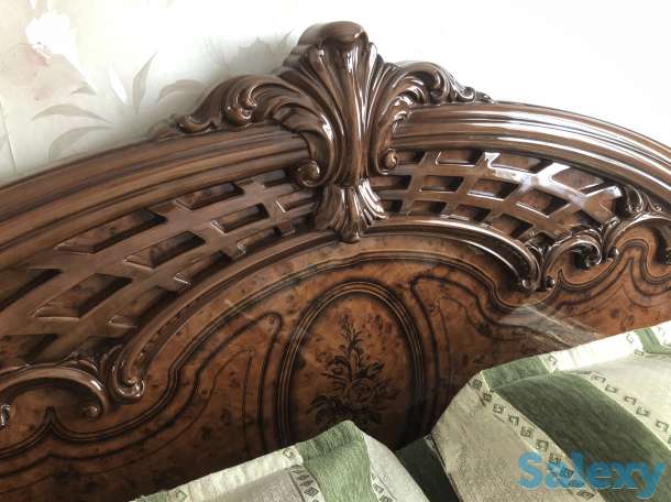 Срочно! Продам шикарную 2-спальную кровать, зеркало-камод и 2 тумбочки, фотография 4