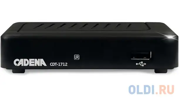 Ресивер dvb-t2 cadena cdt-1712 (tc) черный, фотография 1