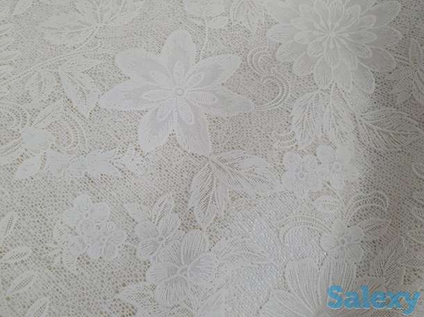 Красивая ажурная скатерть на круглый стол диаметр 178 см Япония, фотография 4