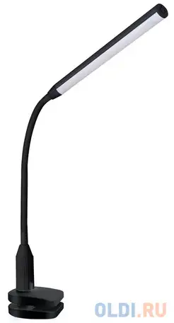 Camelion kd-793  c02 чёрный  led (свет-к настол.,6 вт,зажим-струбцина,230в,сенс.вкл-е,4 ур.ярк,4000к, фотография 1
