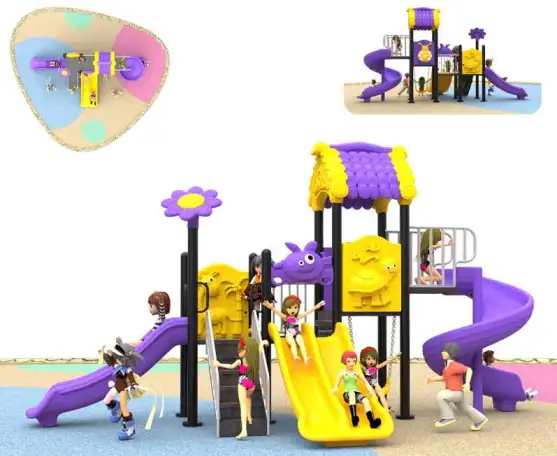 Метало-пластиковые детские игровые  городки, качели, фотография 3