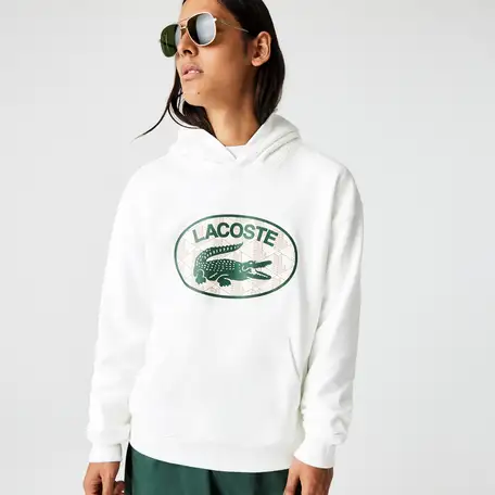 Мужская свободная толстовка lacoste loose fit с капюшоном и фирменной монограммой, фотография 1