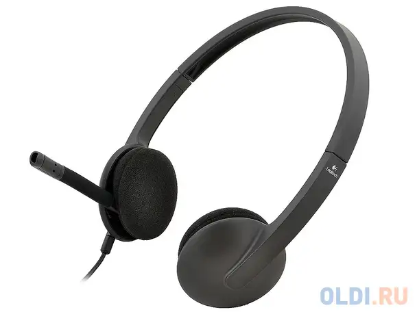 Гарнитура logitech stereo headset h340 черный 981-000475/981-000509, фотография 1