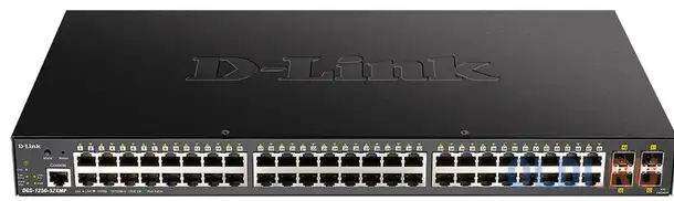 Коммутатор d-link dgs-1250-52xmp/a1a 48g 4sfp+ 48poe+ 370w настраиваемый, фотография 1