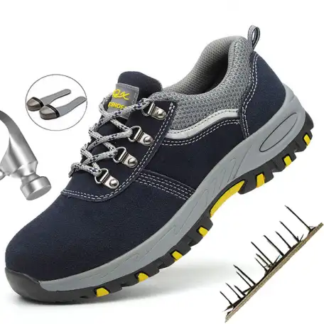 Кроссовки синие со стальным носком, фотография 2