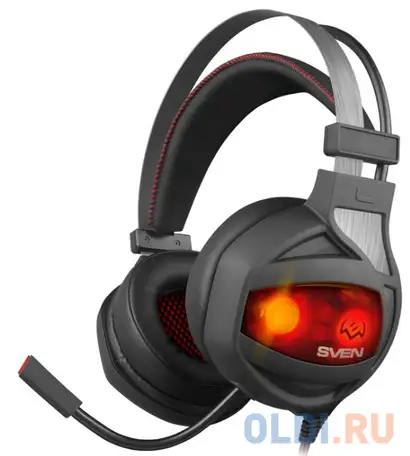 Наушники с микрофоном sven ap-u996mv черный 2.2м, фотография 1