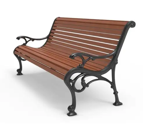 Скамья чугунная с подлокотниками  Лавочка чугунная с подлокотниками, фотография 4