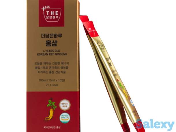 Женьшень питьевой в стиках joylife the dam-eun halu 6 year old korean red ginseng (10 шт.), фотография 1