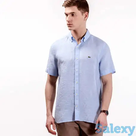 Мужская льняная рубашка lacoste regular fit, фотография 1