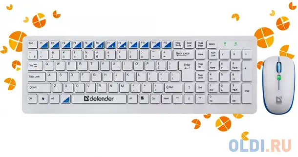 Клавиатура+ мышь  defender skyline 895 nano w(белый) кл:104, 1000/1500/2000dpi, фотография 1