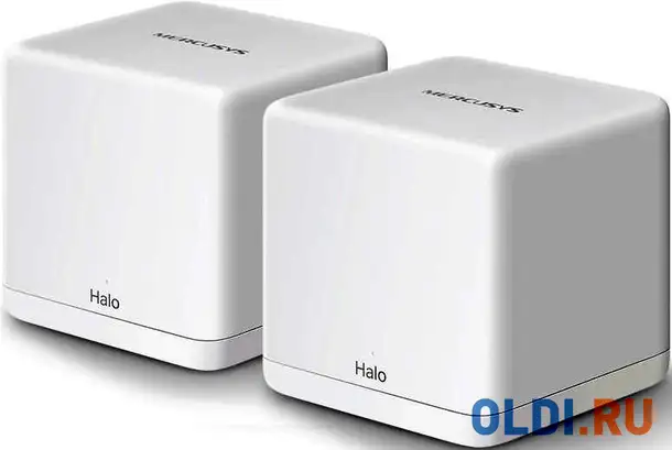Бесшовный mesh роутер mercusys halo h30g(2-pack) ac1300 10/100/1000base-tx белый (упак.:2шт), фотография 1
