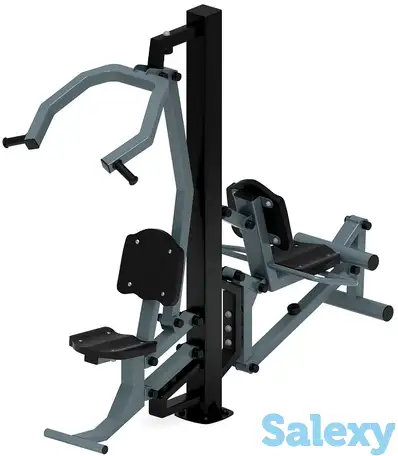 Тяга верхняя+флекс (серый) - уличный тренажер - ст 021-13, фотография 1